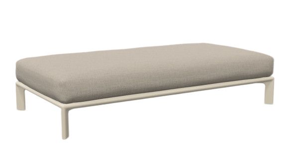 Vitra Anagram Sofa Plattform, 90x180 cm, beige Polsterung auf hellem Metallgestell, modernes Design.