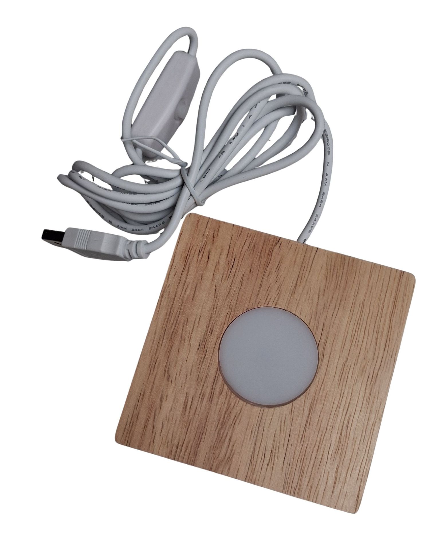 LED-Holzsockel 1er für Poesielicht Lichthäuser und Lichttüten Räder
