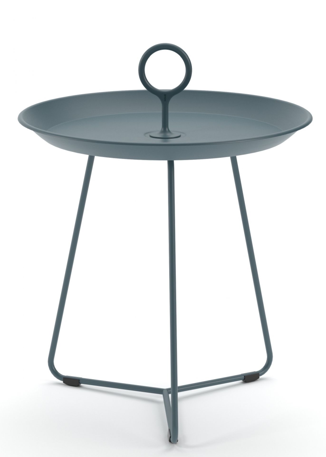 Blauer Houe Eyelet Beistelltisch für drinnen und draußen mit praktischem Tragegriff.