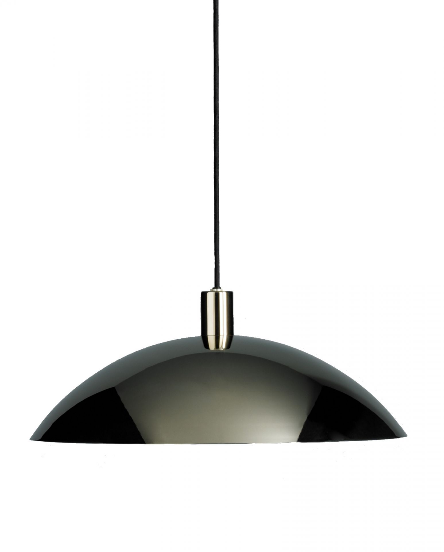 Tecnolumen HMB 25/500 Pendelleuchte: Bauhaus Design Lampe mit schwarzem Schirm und Kabel.