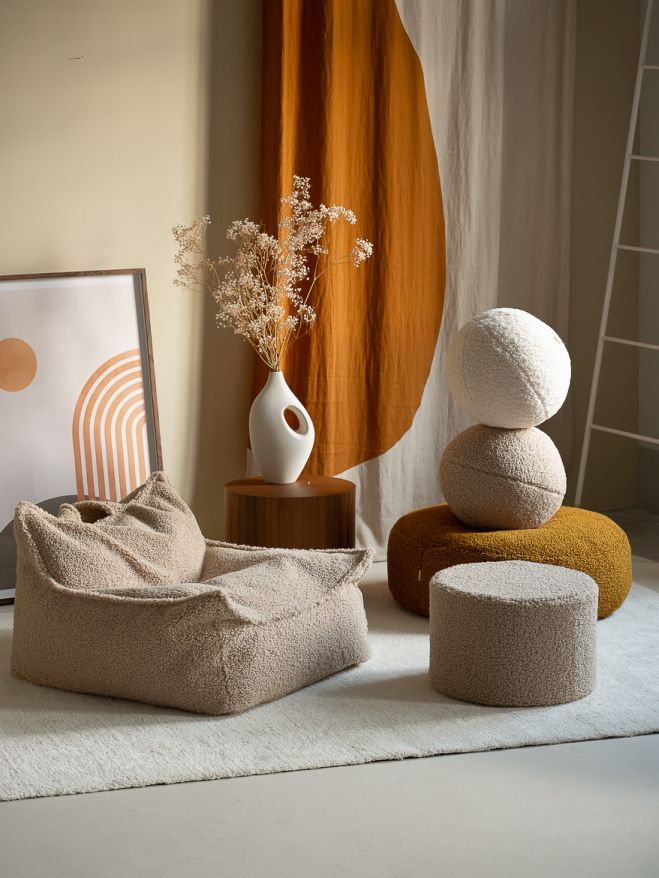 Kindersitzsack Sessel Teddystoff Wigiwama