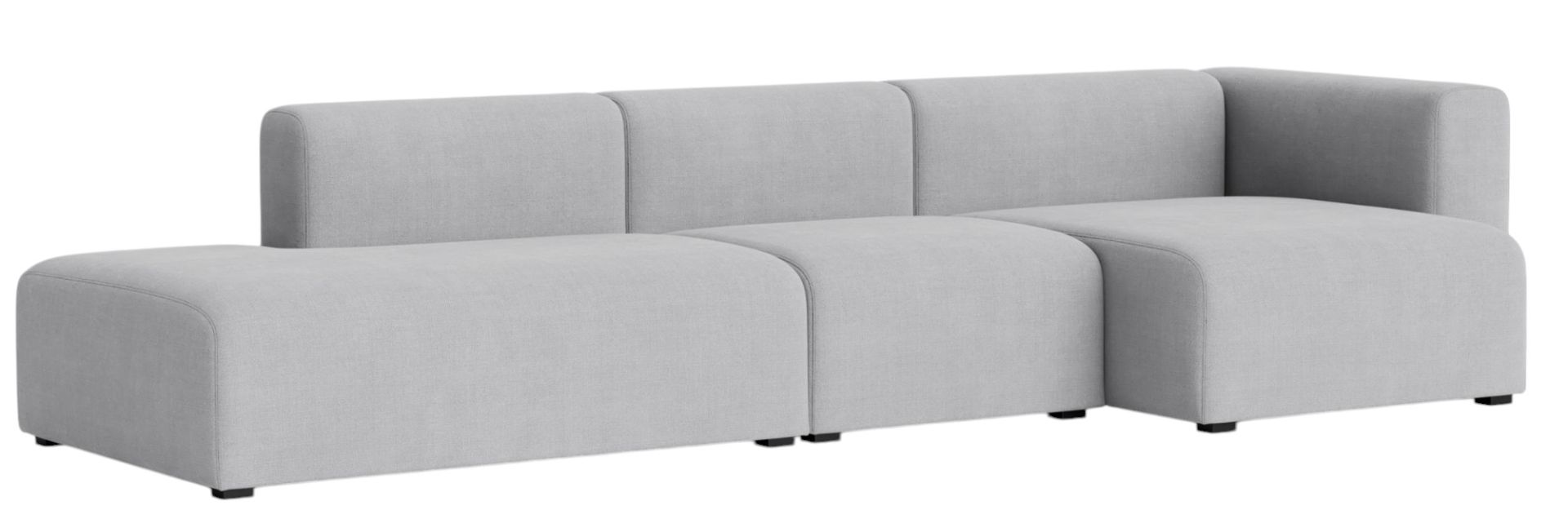 Helles Mags Sofa 3-Sitzer mit Armlehne rechts von Hay, modernes Design für Wohnzimmer.
