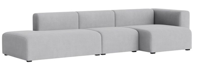 Helles Mags Sofa 3-Sitzer mit Armlehne rechts von Hay, modernes Design für Wohnzimmer.