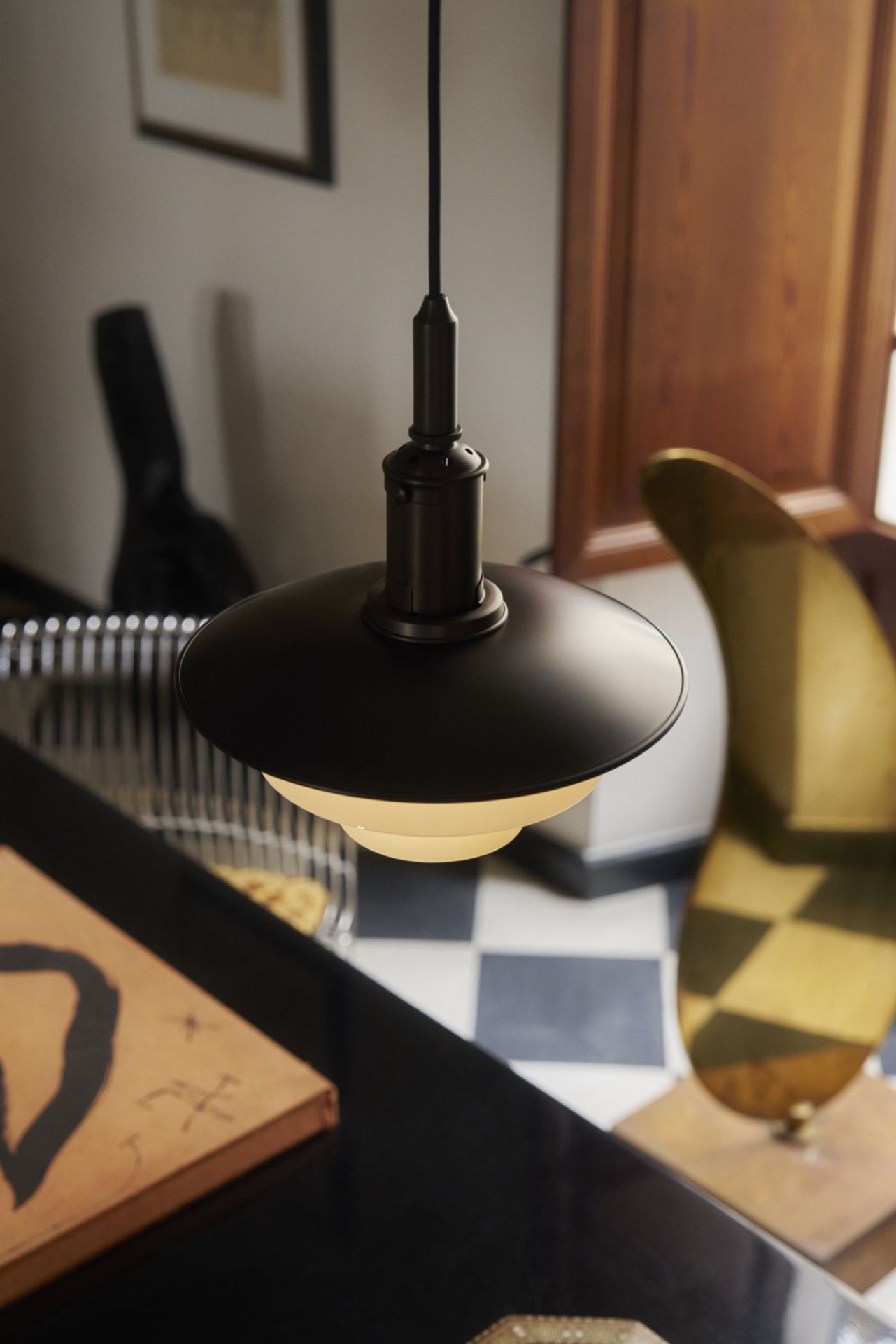 PH 3/3 Aged Brass Opal Pendelleuchte Louis Poulsen