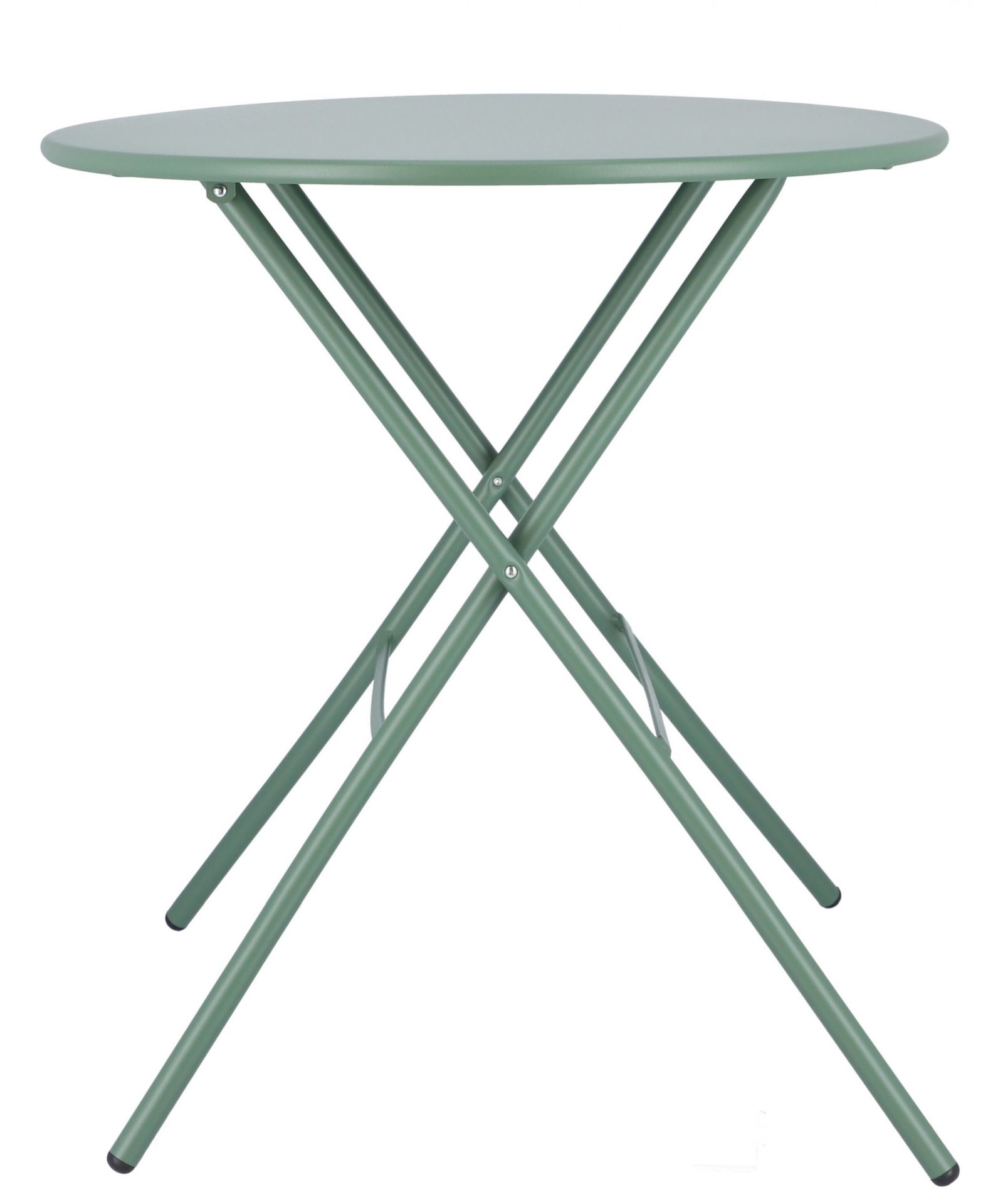Fiam Sirio Klapptisch Salbei: Runder Outdoor-Tisch aus Metall mit klappbarem Gestell für Garten und Balkon.