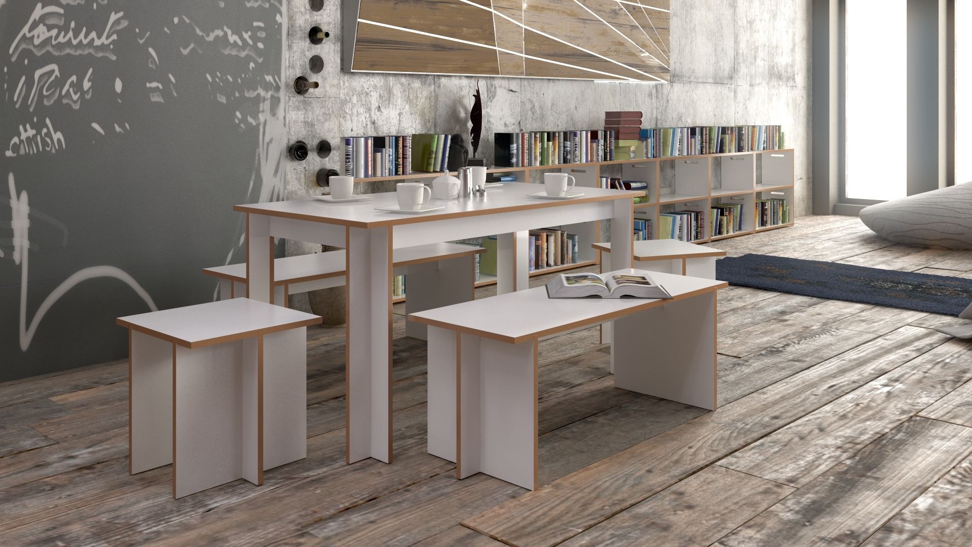 Tischgruppe Tisch groß Tojo