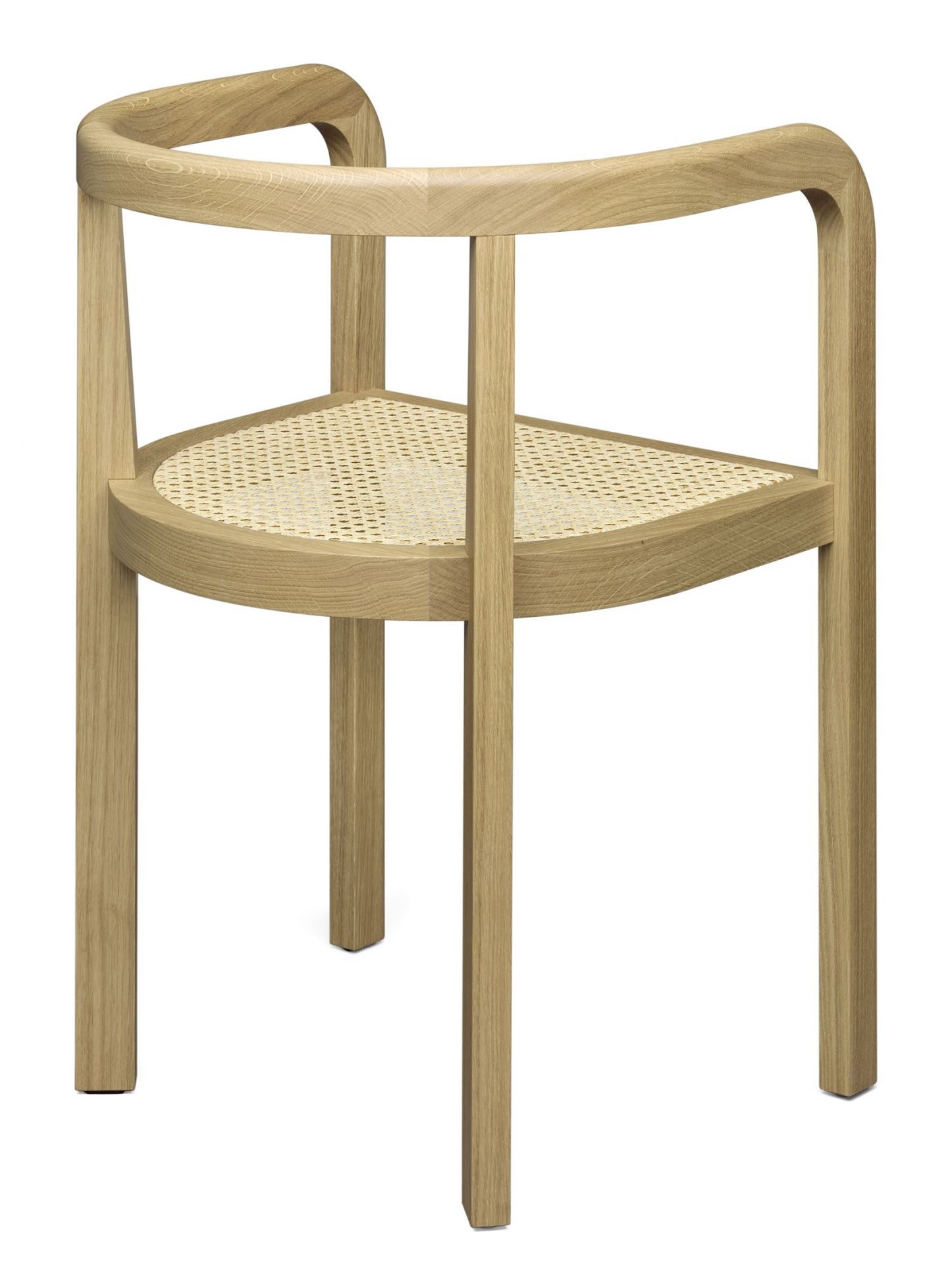 RH01 Stuttgart Stuhl: Holzstuhl mit Wiener Geflecht Sitzfläche, e15 Designmöbel.