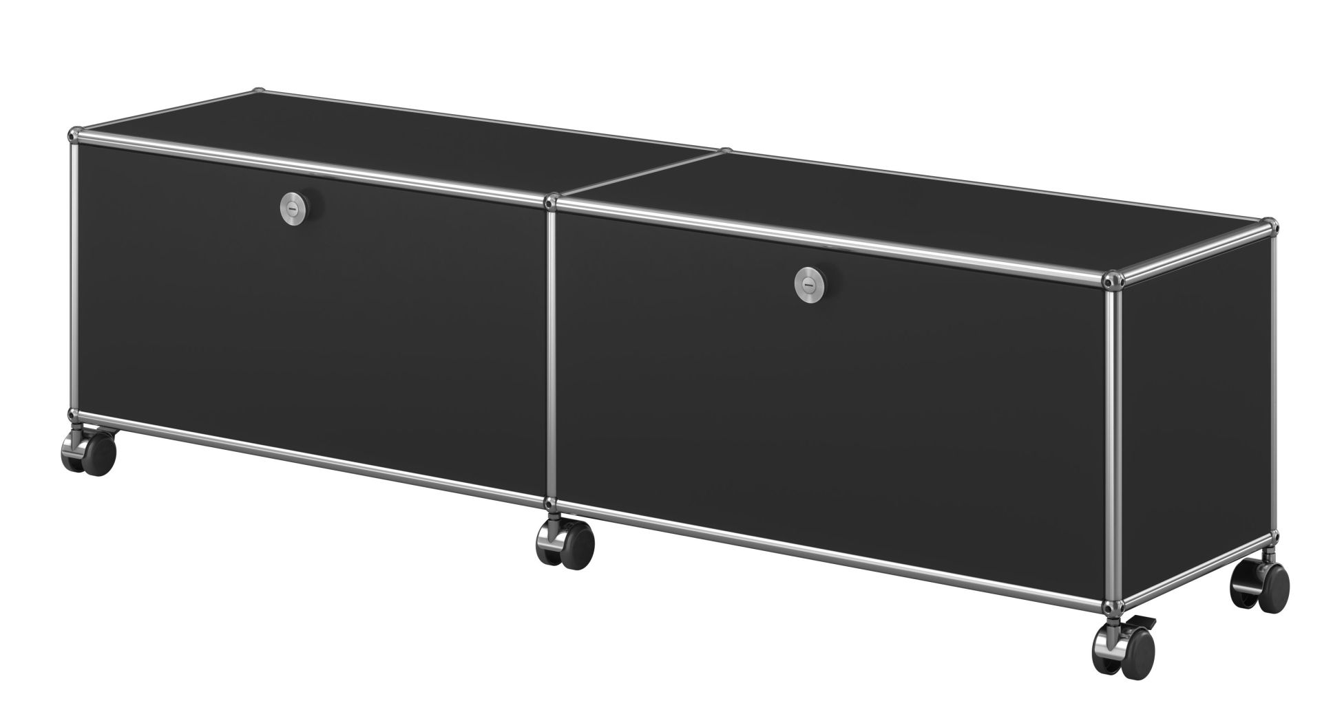 USM Haller Lowboard auf Rollen mit 2 Klapptüren - QUICK SHIP