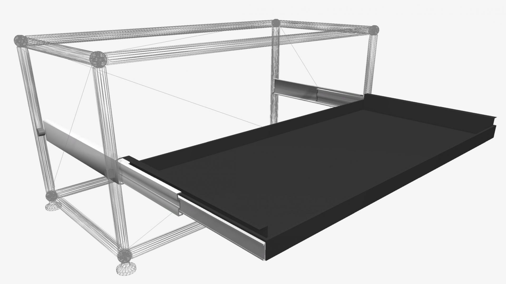 USM Haller Ausziehtablar in Anthrazitgrau, Ersatzteil für modulare Möbel, 39,5 x 35 cm, für flexible Inneneinrichtung.