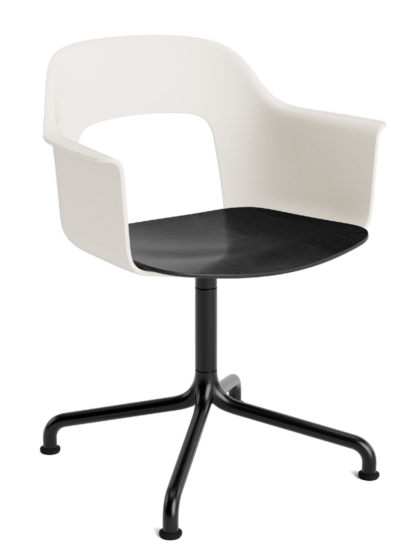 Layout Armchair 252 Armlehnstuhl 4-Sternfuß Drehfuß mit gebogenem Fußkreuz Hay