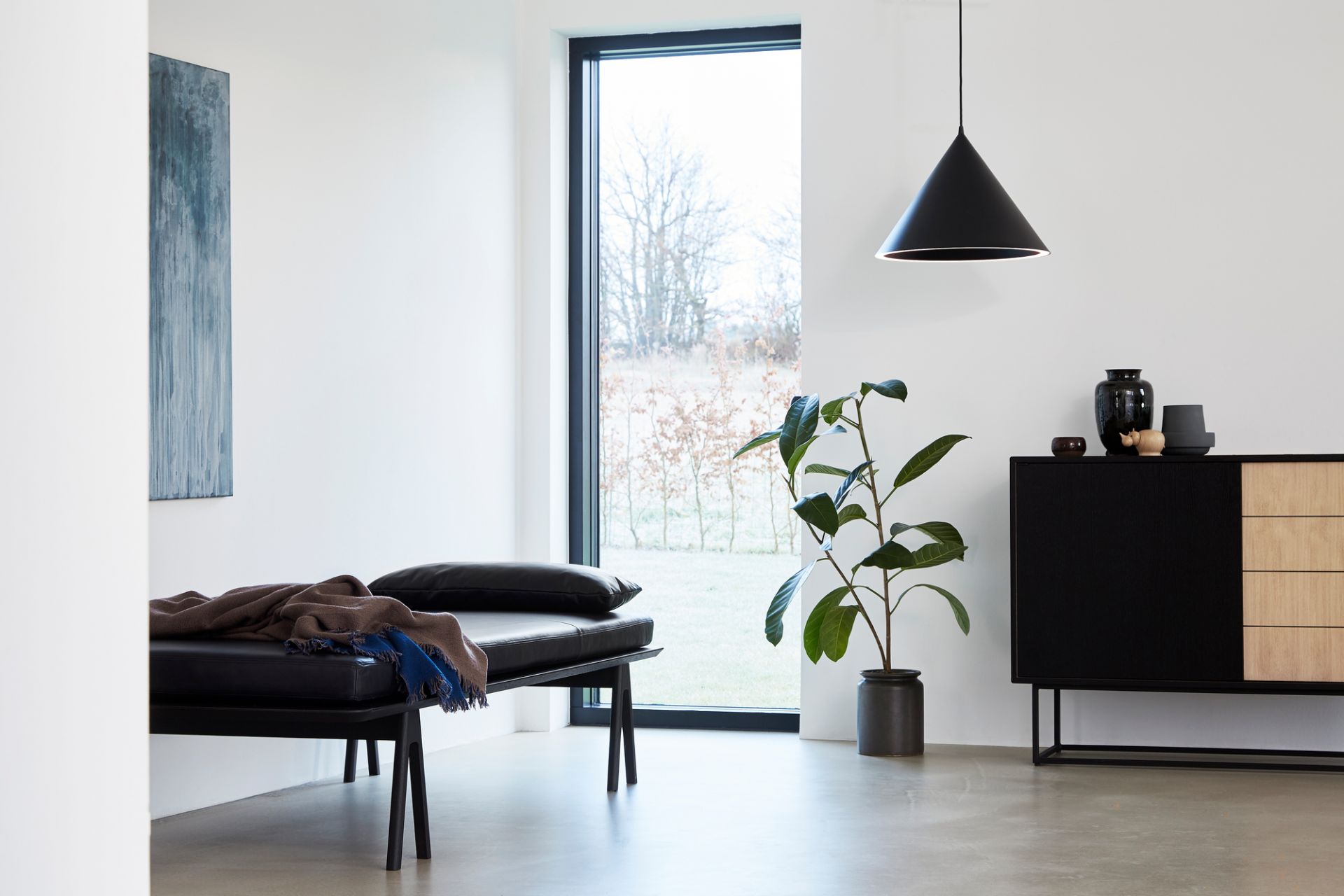 Level Daybed Liege Weiß/Schwarz Woud