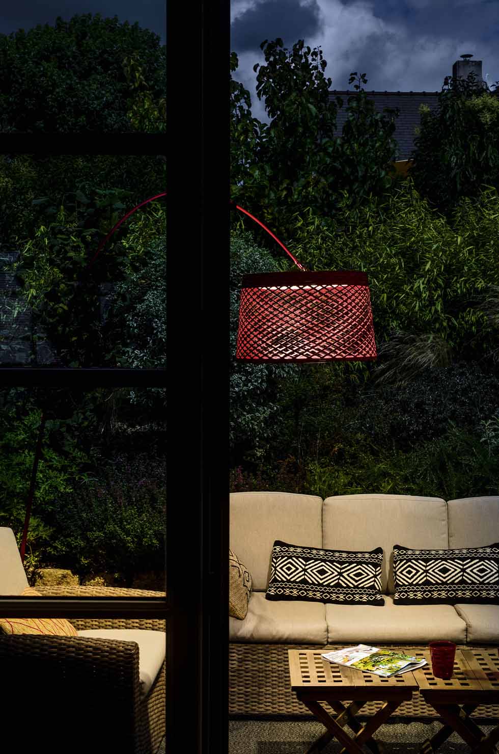 Twiggy Grid Stehleuchte kaminrot Foscarini