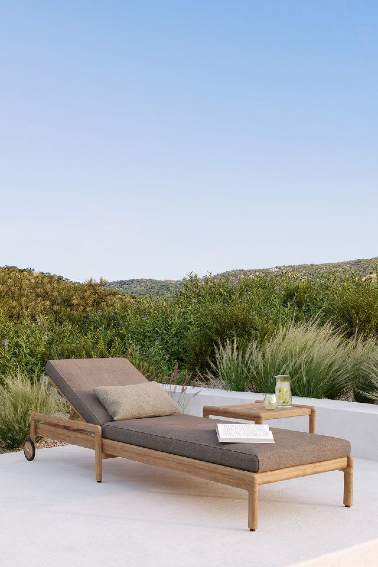 Jack Outdoor verstellbare Liege Teak Ethnicraft Natural