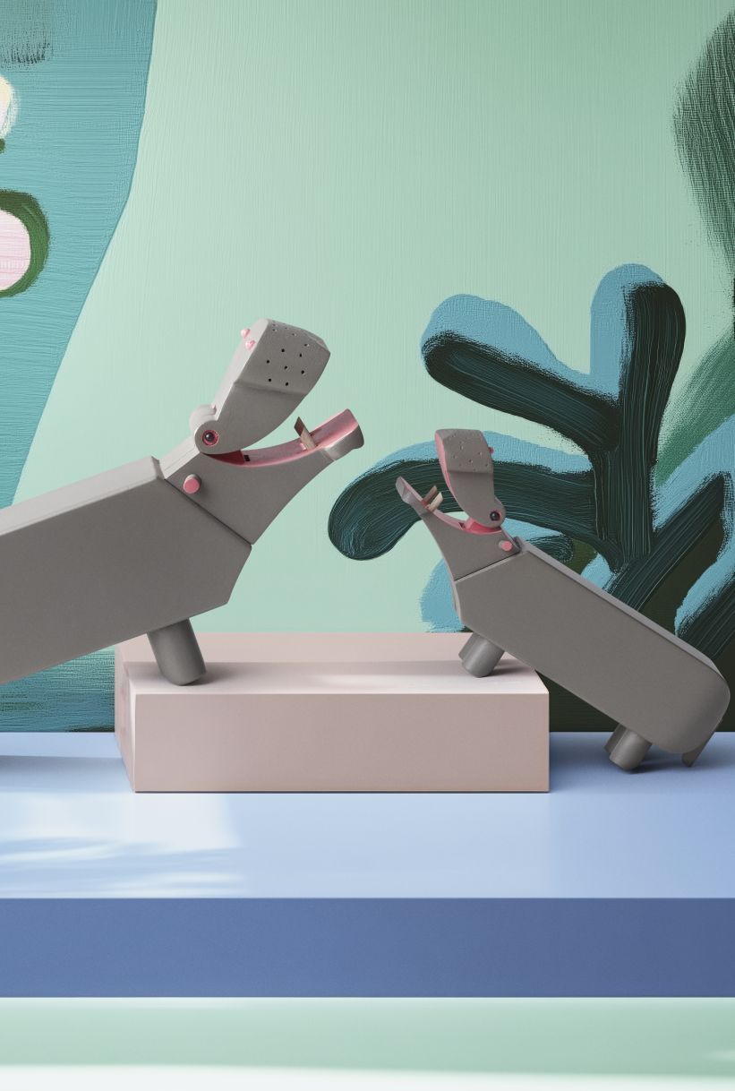 Flusspferd H9 cm grau Kay Bojesen