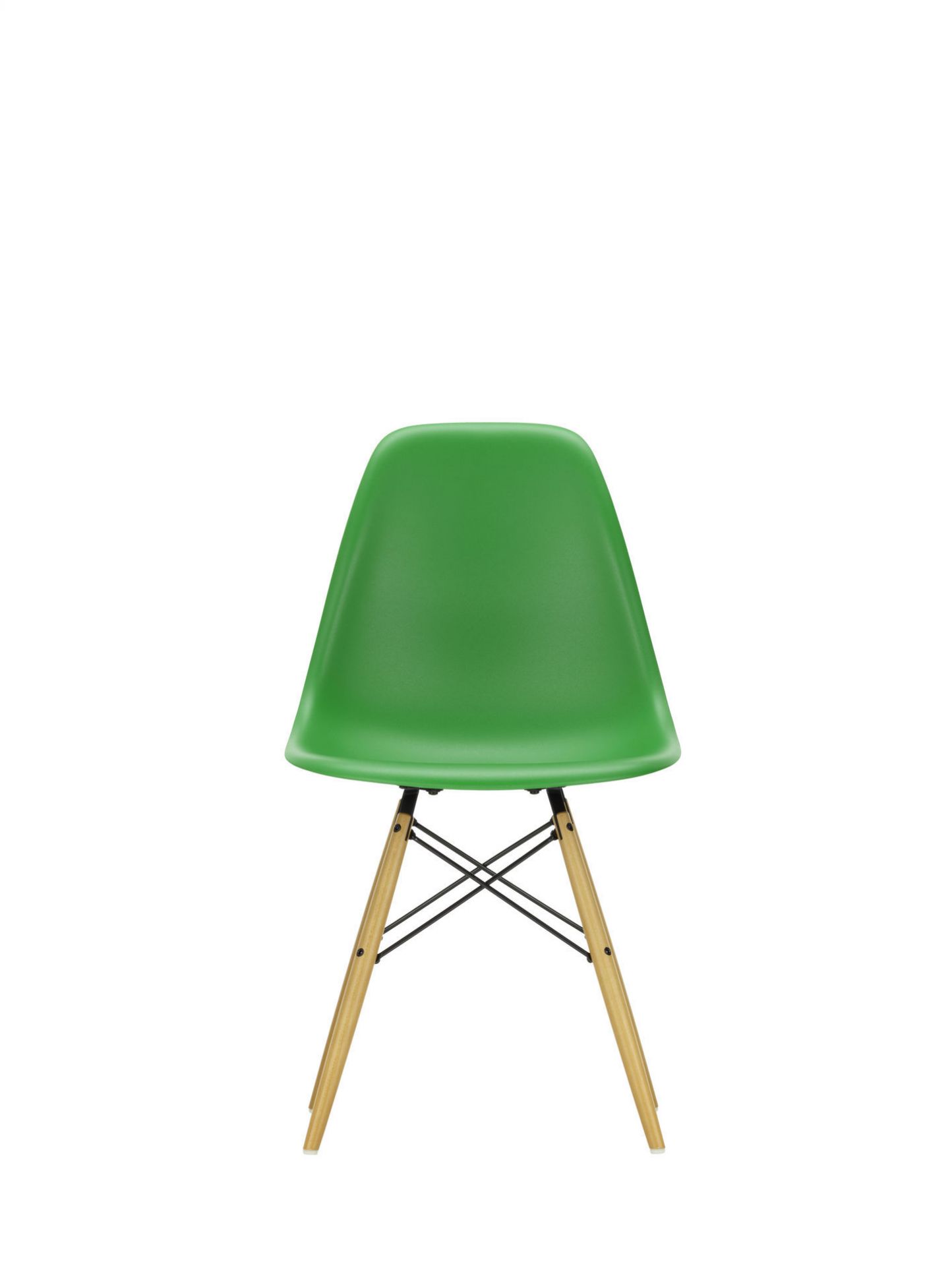 Eames Plastic Side Chair DSW Stuhl Vitra Ahorn dunkel-Hellgrau
