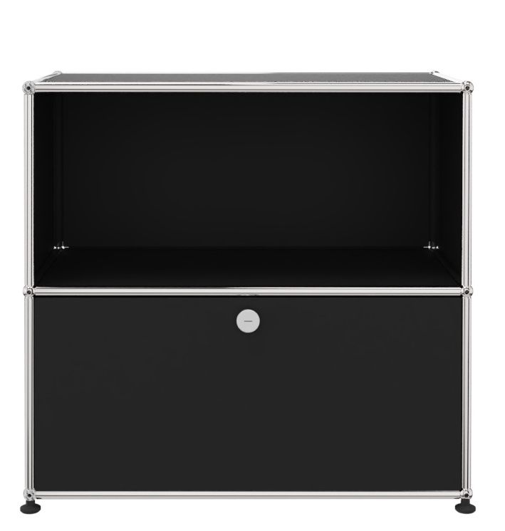 USM Haller Sideboard 1 Offen / 1 Schublade Graphitschwarz - FAST DELIVERY