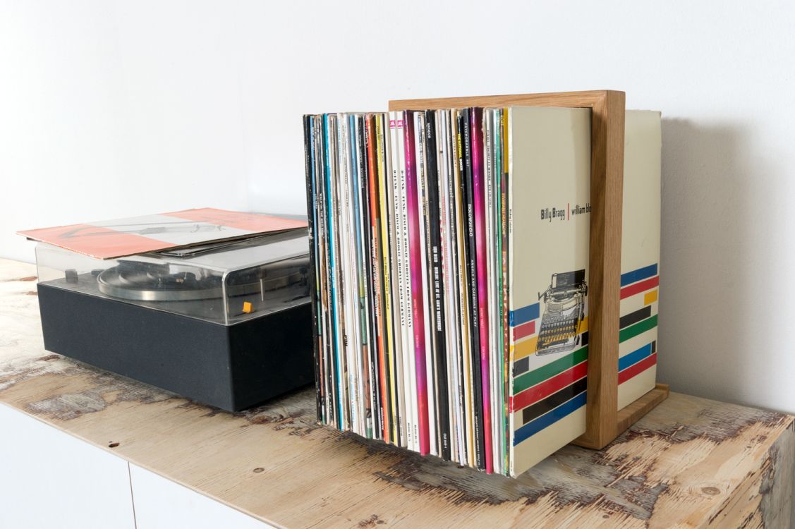 Vinyl b-Seite Plattenregal Eiche das kleine b