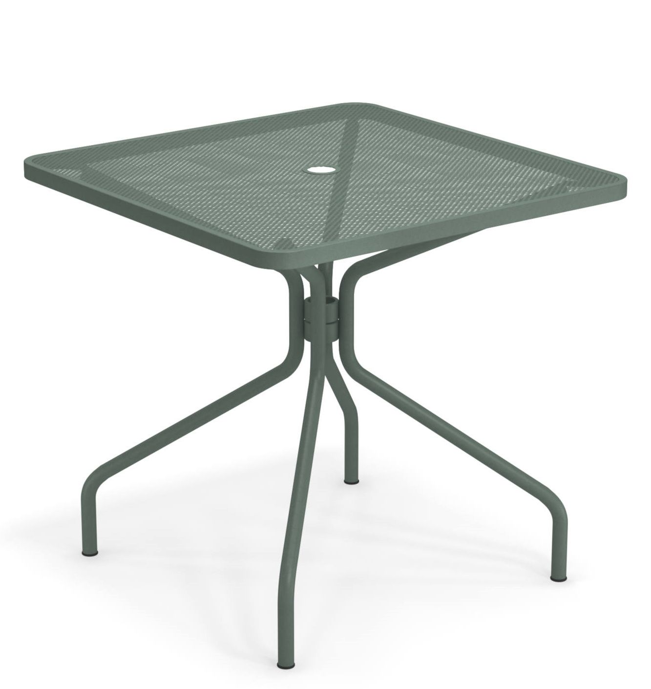 Quadratischer Cambi Tisch von Emu für den Außenbereich, aus Metall in Grün.