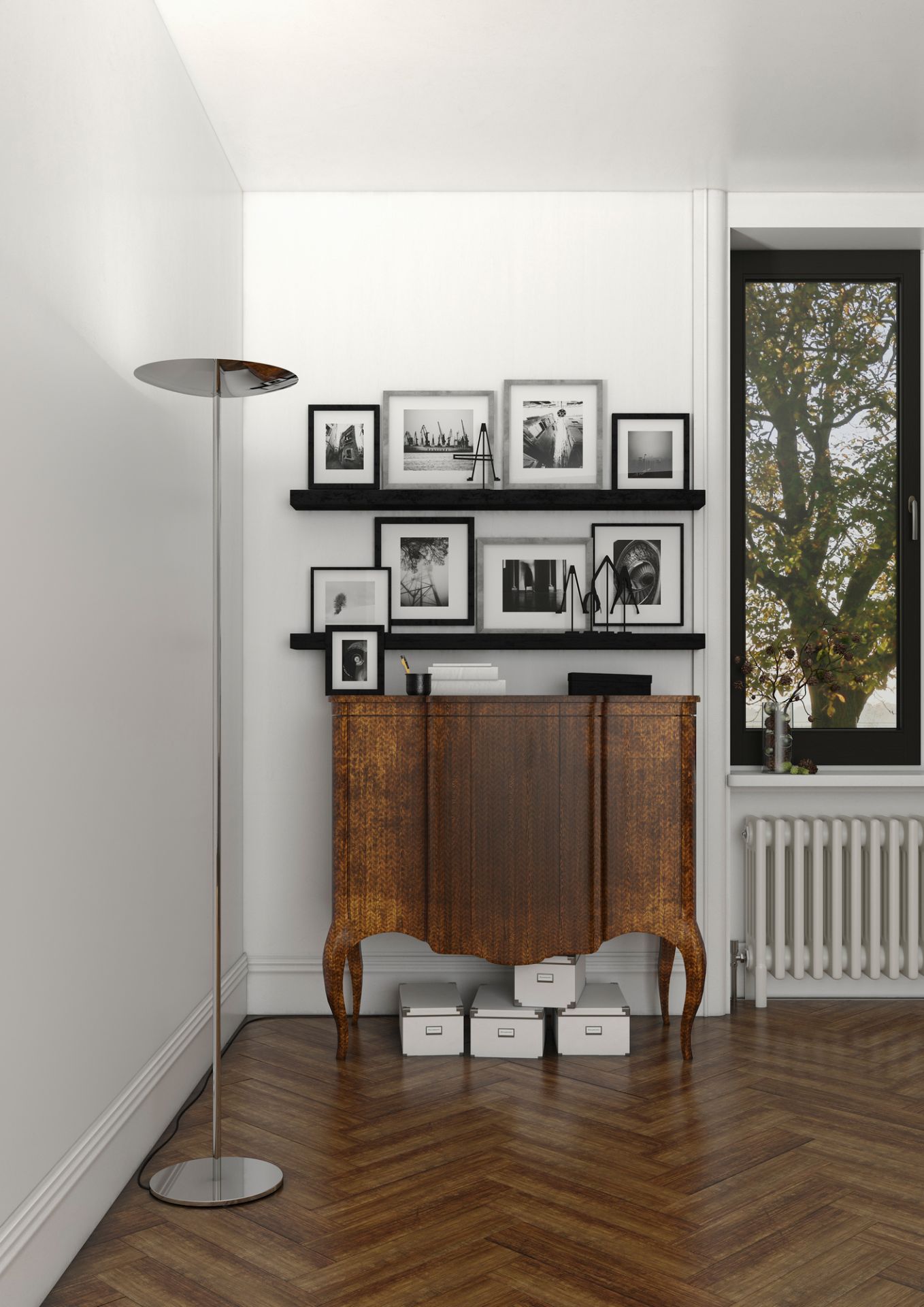 Classic LED Stehleuchte Belux Schwarz