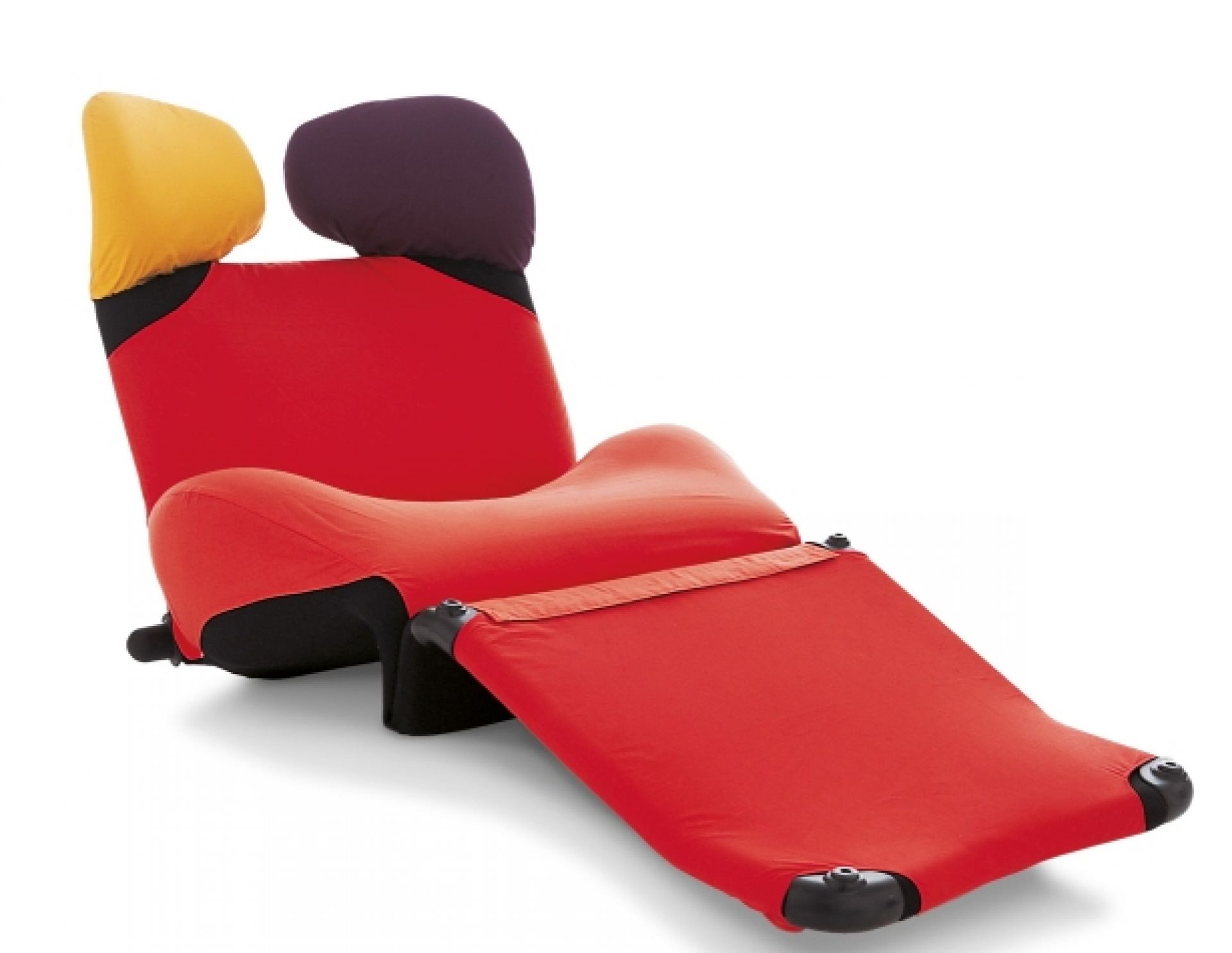 Roter Wink Sessel Schonbezug für Fußstütze aus Popeline von Cassina.