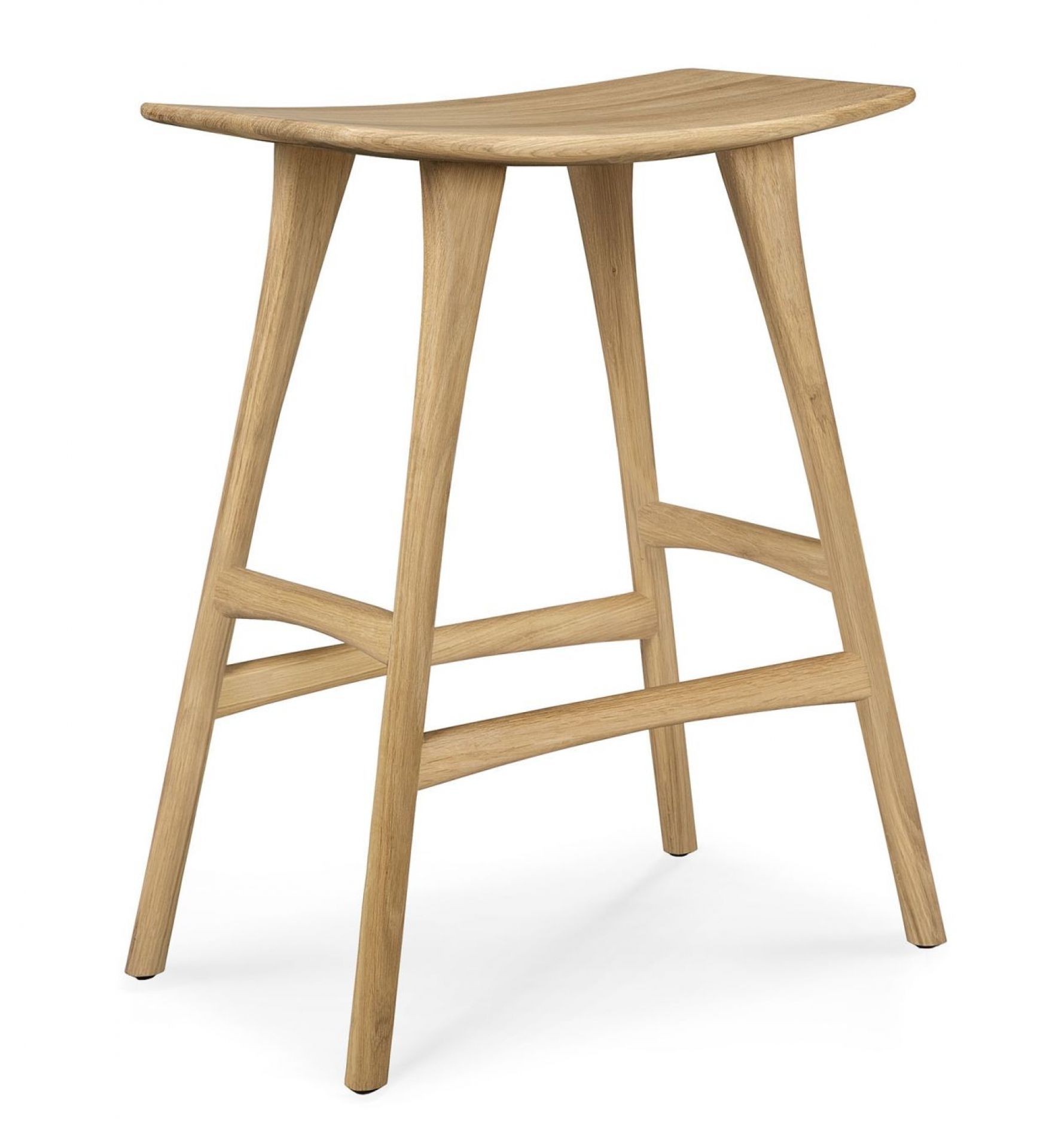 Osso Tresenhocker von Ethnicraft: Moderner Barhocker aus massivem Eichenholz, ideal für Küche und Bar.