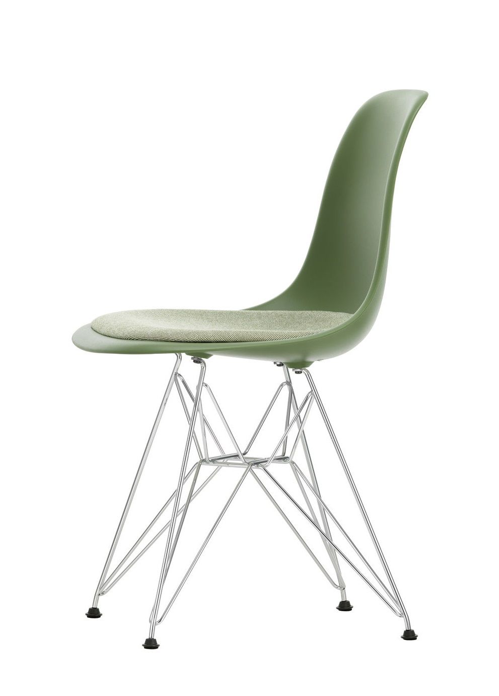 Eames Fiberglass Chair DSR Stuhl mit Sitzpolster Vitra