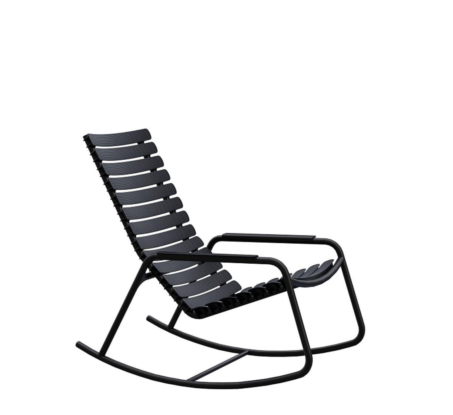 ReClips Outdoor Rocking Chair Schaukelstuhl Houe Aluminium Armlehnen Schwarz
