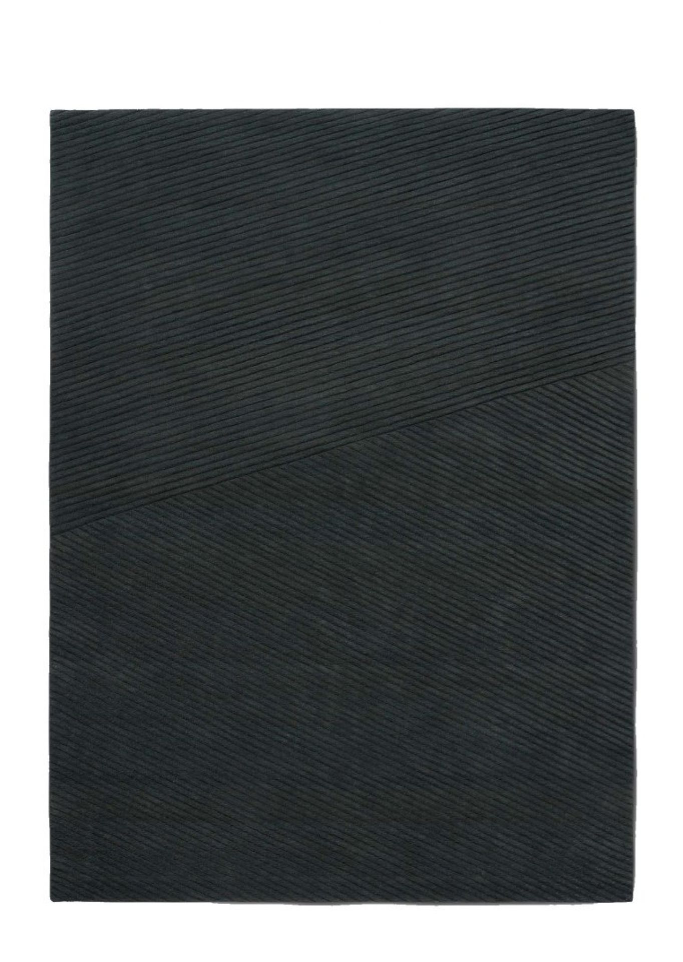 Dunkelgrauer Row Teppich von Northern mit feinen, diagonalen Linien und minimalistischem Design.