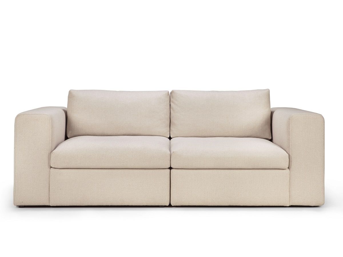 Mellow Sofa Off White Eco Stoff - linke Armlehne Ethnicraft