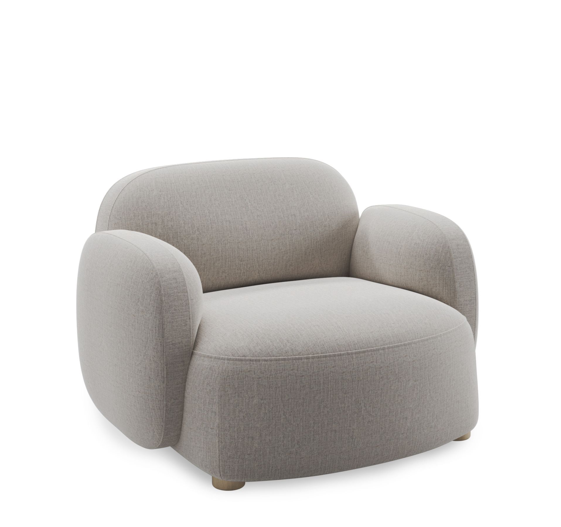 Gem Loungesessel hellgrau von Northern, ein moderner Sessel mit Armlehnen für Wohnzimmer und Lounge.