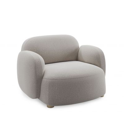 Gem Loungesessel hellgrau von Northern, ein moderner Sessel mit Armlehnen für Wohnzimmer und Lounge.
