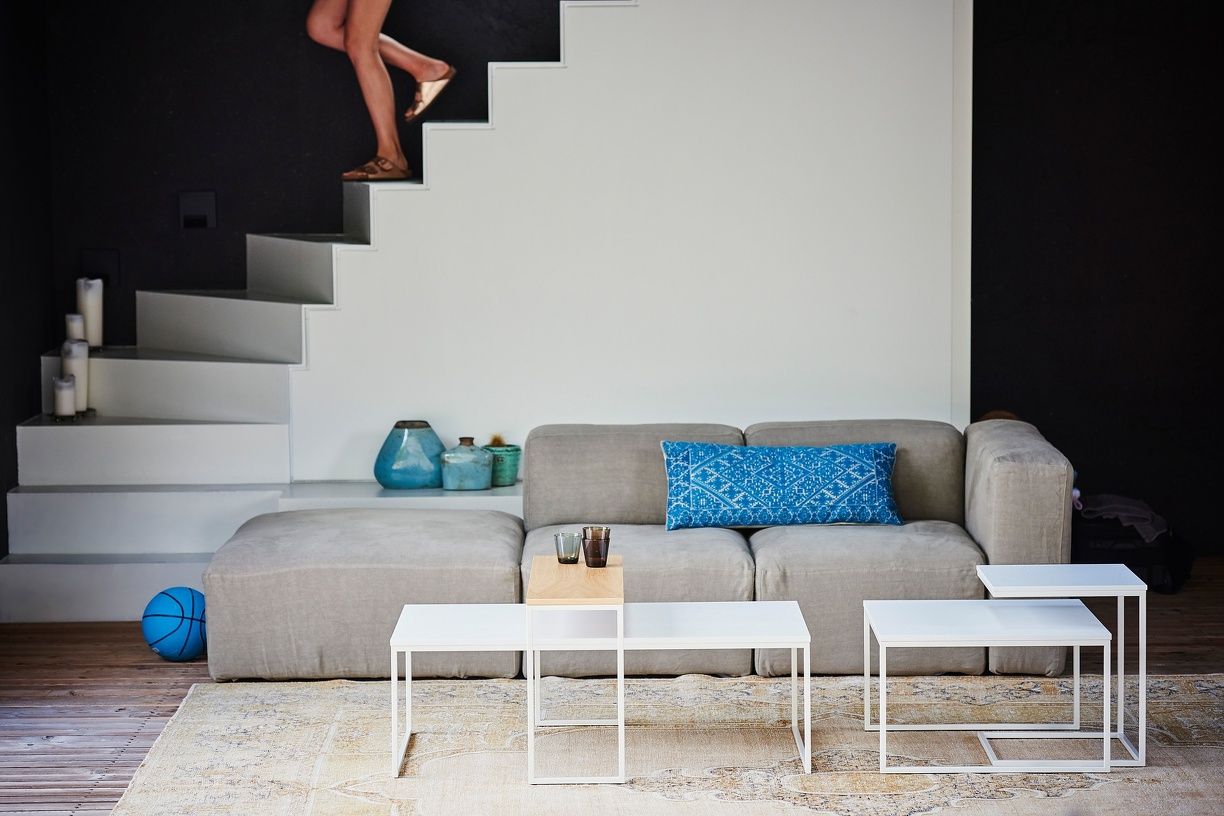 Flat Beistelltisch offen Schwarz / Eiche natur Jan Kurtz EINZELSTÜCK