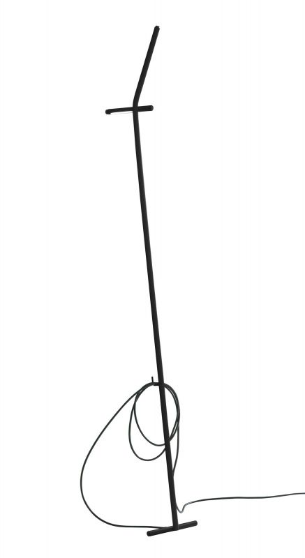 Schwarze Gru Stehleuchte von Martinelli Luce: Moderne LED-Stehlampe mit minimalistischem Design.