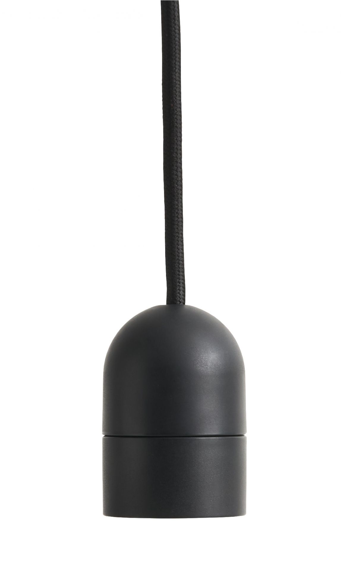 Schwarzes Common Cord Set von Hay: Fassung mit Textilkabel für Pendelleuchten.