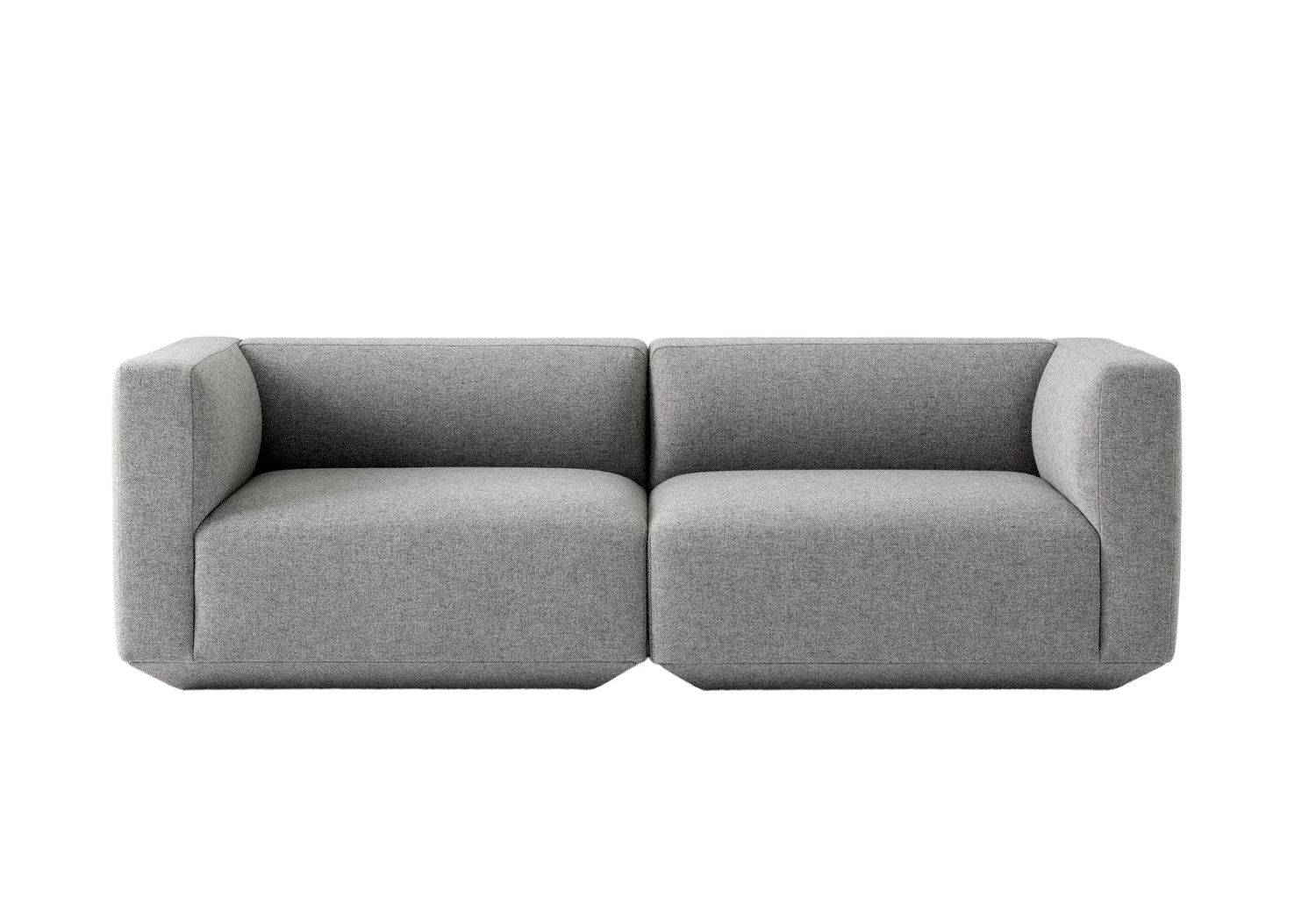 Graues Develius Sofa von AndTradition, Konfiguration A und B, modernes modulares Sofa für Wohnzimmer.