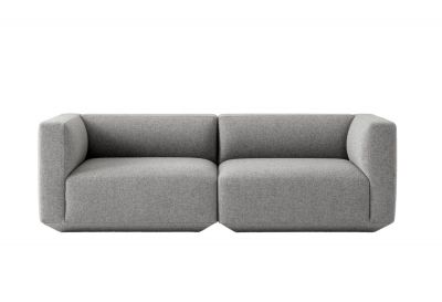 Graues Develius Sofa von AndTradition, Konfiguration A und B, modernes modulares Sofa für Wohnzimmer.