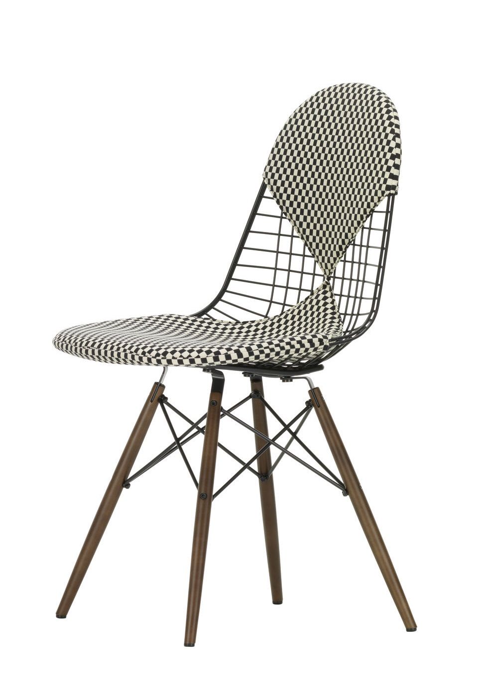 DKW-2 Wire Chair Stuhl mit Sitz und Rückenpolster Vitra