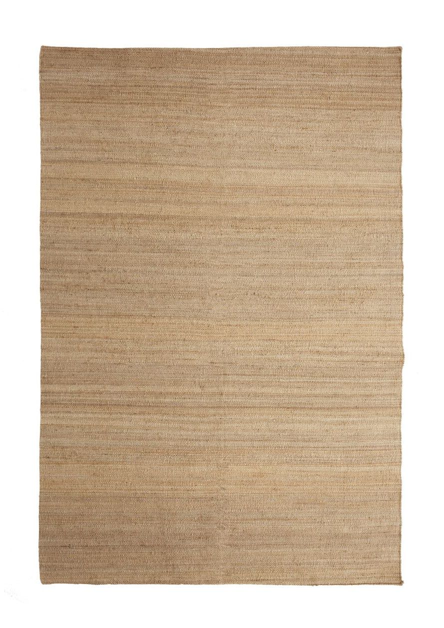 Nanimarquina Vegetal Teppich Natural 200x300cm, Detailaufnahme des gewebten Teppichs aus Naturfasern, nachhaltig und robust.
