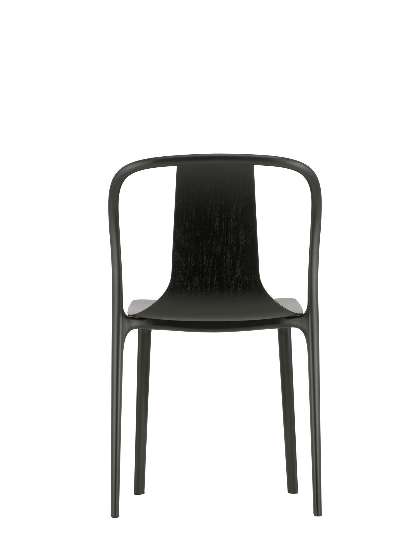 Schwarzer Belleville Chair Wood Stuhl von Vitra, moderne Holzstuhl Designmöbel für Esszimmer und Wohnbereich.