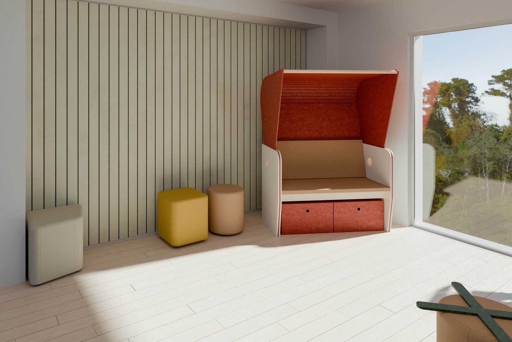 Baltic Strandkorb Besprechungs-/ Rückzugsplatz Palmberg