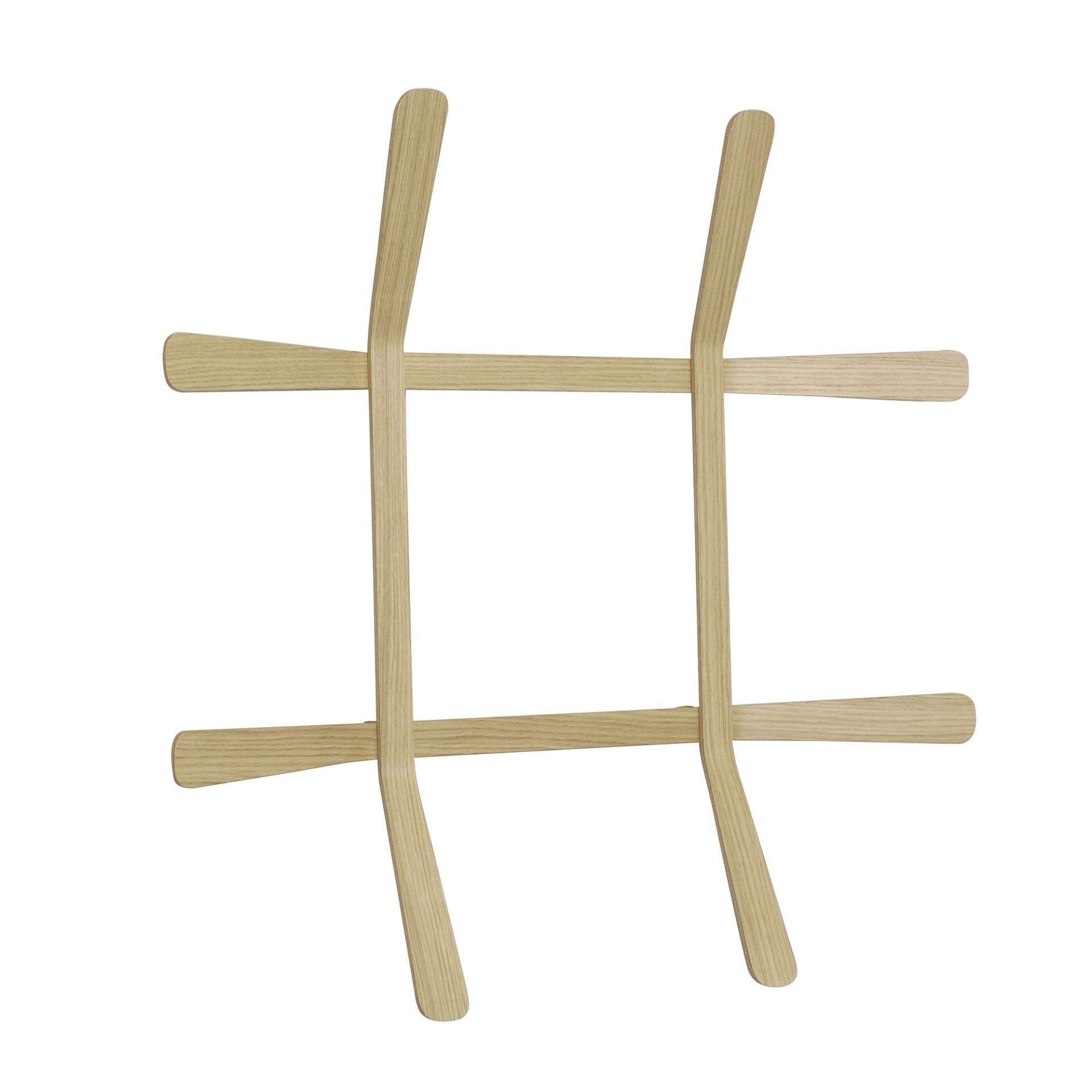 Lili Wandgarderobe aus hellem Holz, moderne Garderobenlösung für Flur und Eingangsbereich.