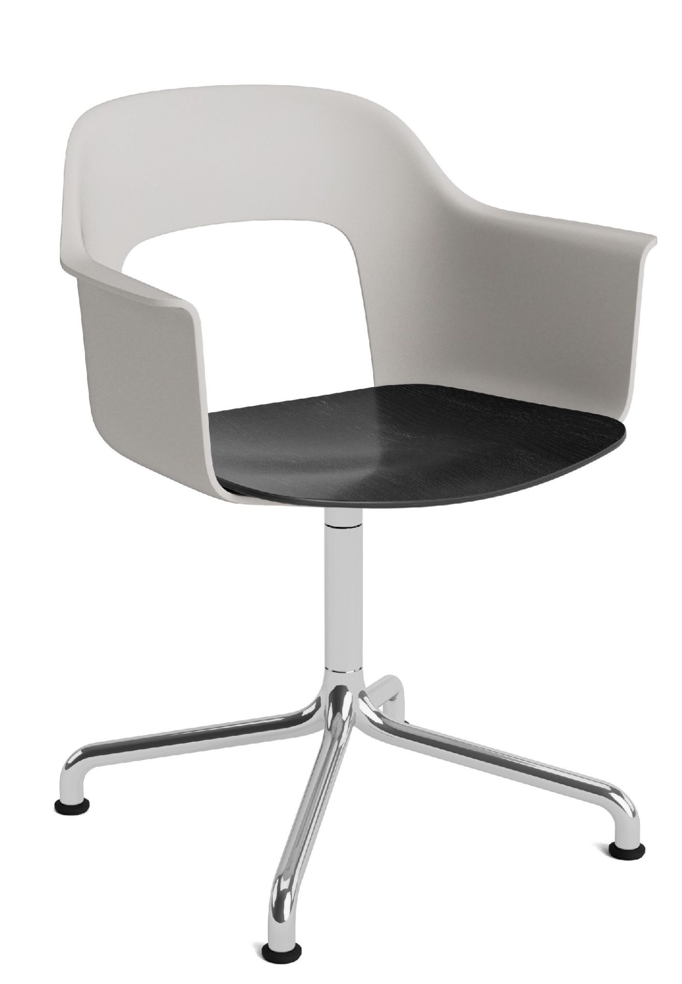 Layout Armchair 252 Armlehnstuhl 4-Sternfuß Drehfuß mit gebogenem Fußkreuz Hay