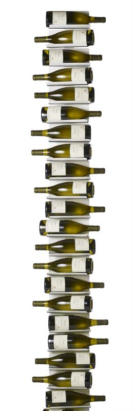 Ptolomeo Vino Wandregal mit Weinflaschen, modernes Design Weinregal für die Wandmontage.