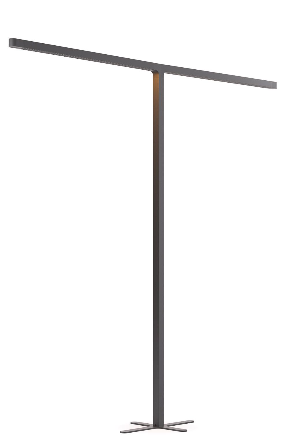 Moderne, graue Team Cowork Stehleuchte mit minimalistischem Design und LED-Beleuchtung für Büro und Arbeitszimmer.