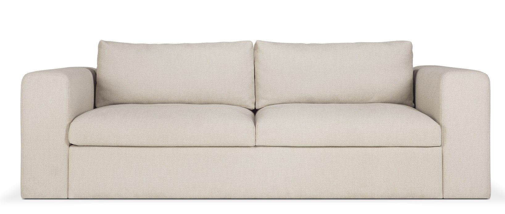 Beige Mellow Sofa von Ethnicraft, ein modernes 3-Sitzer Sofa mit bequemen Kissen.