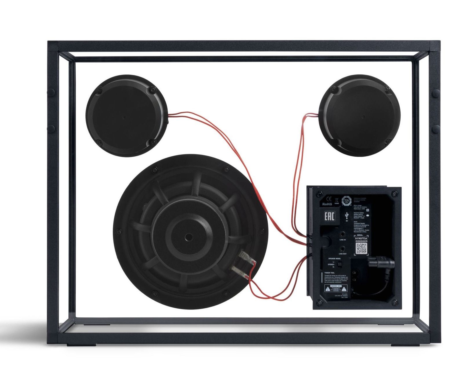 Transparenter Lautsprecher Transparent Rot