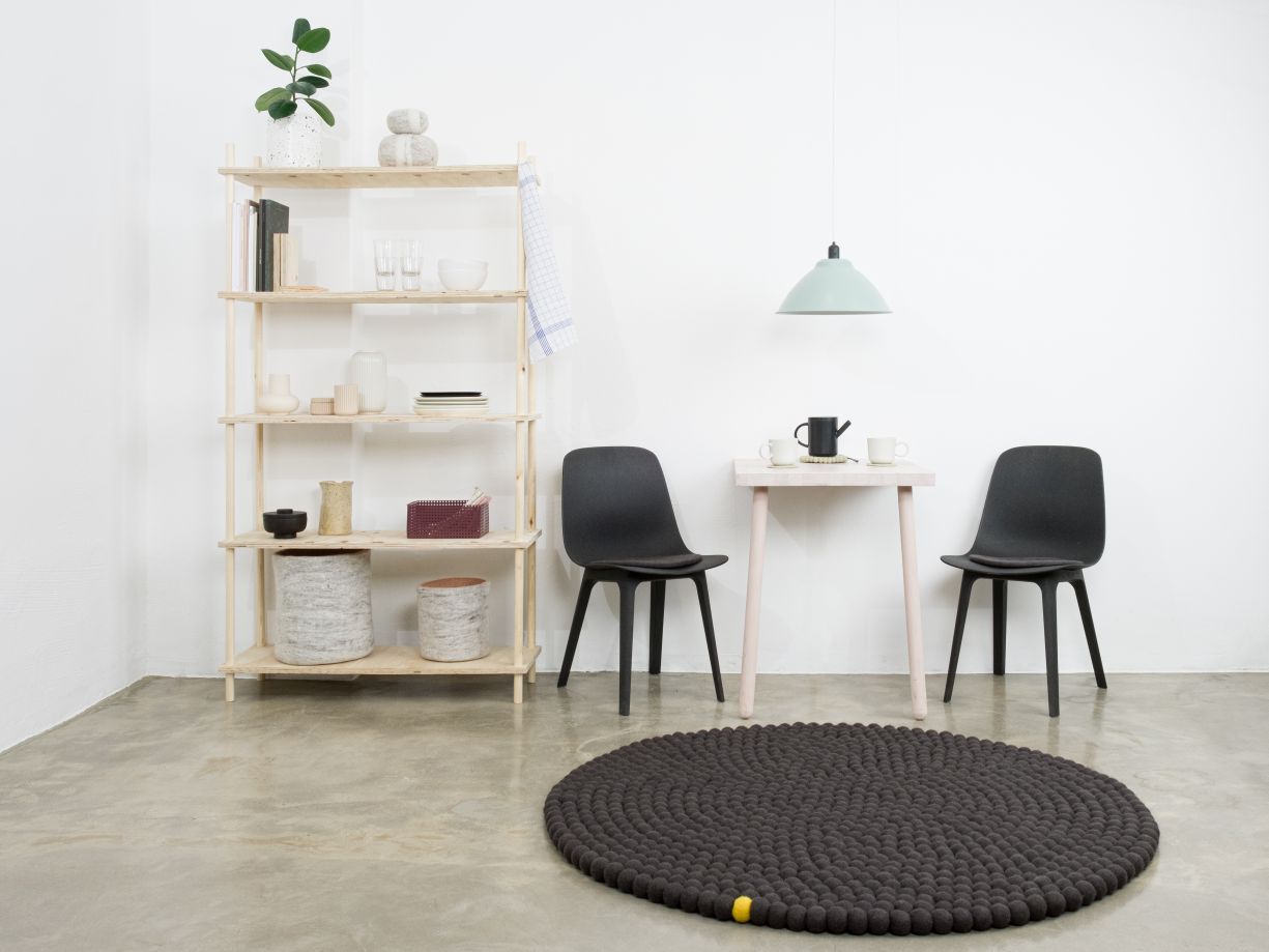 Big One Rund Filzteppich Ø 160 cm myfelt Anthrazit