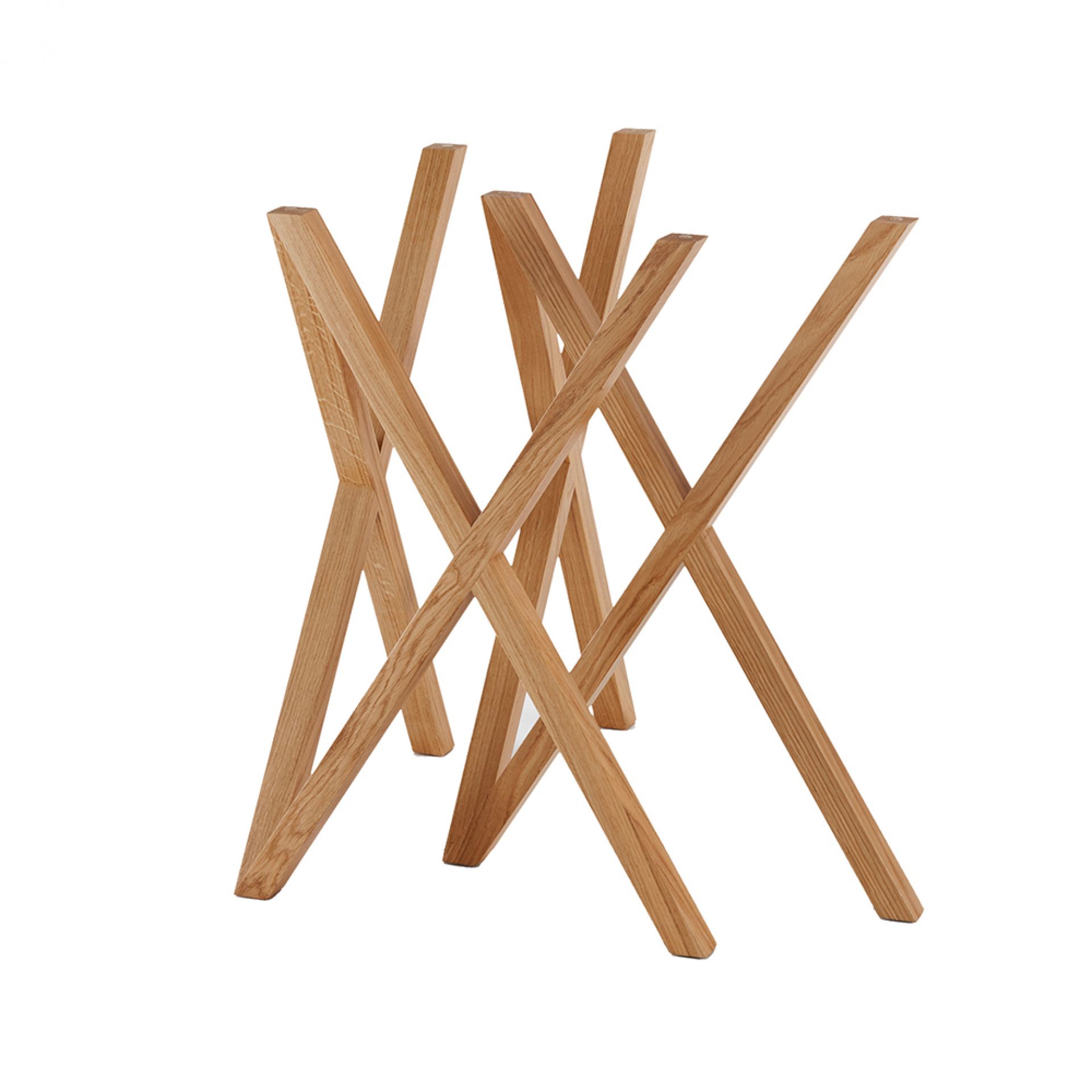 200 Mika Tischbeine von Hans Hansen, Holz, gekreuzt, für individuelle Tischgestaltung und Möbelbau.