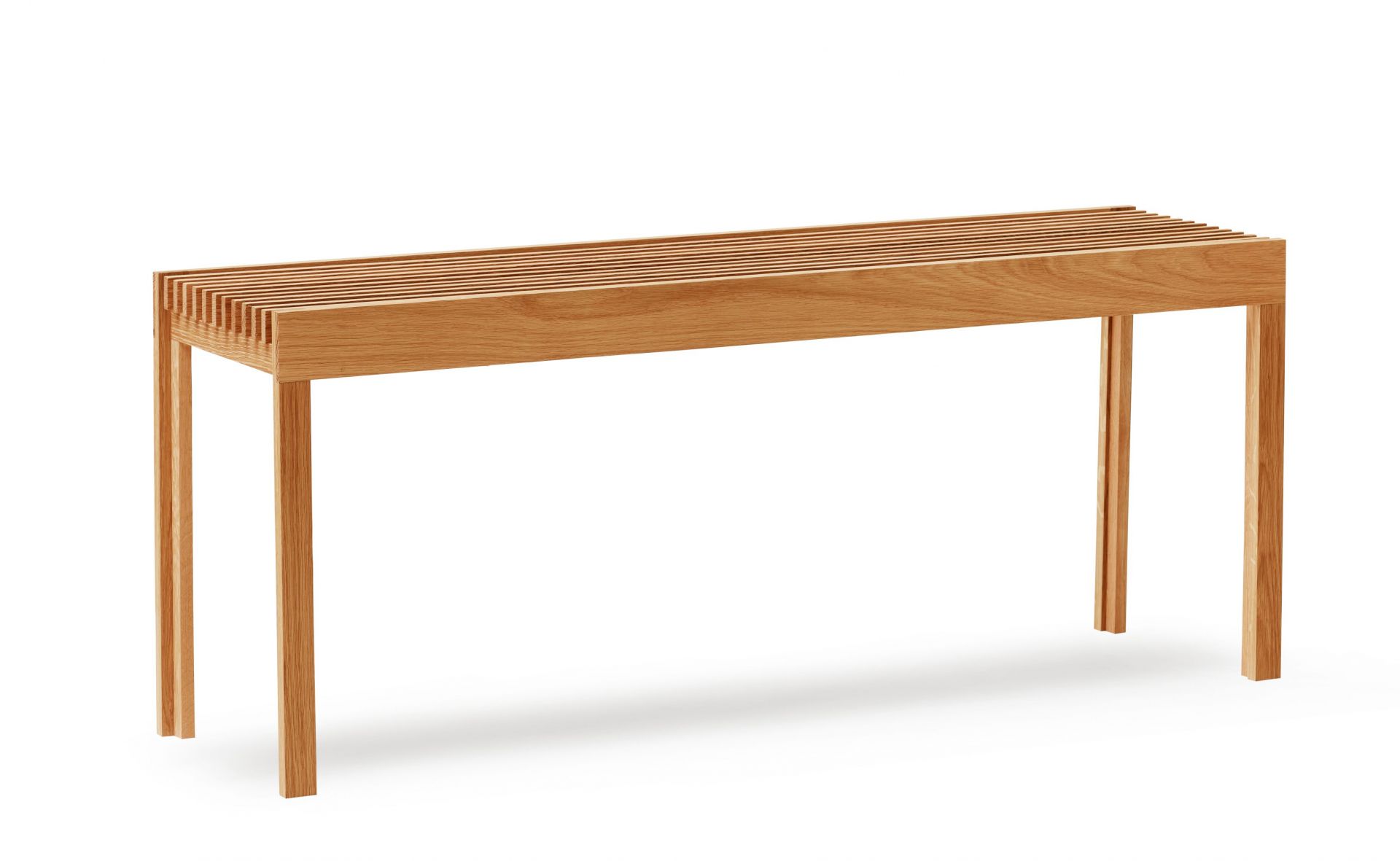 Form & Refine Lightweight Bank aus geölter Eiche, modernes Designmöbel für Wohnzimmer und Flur.