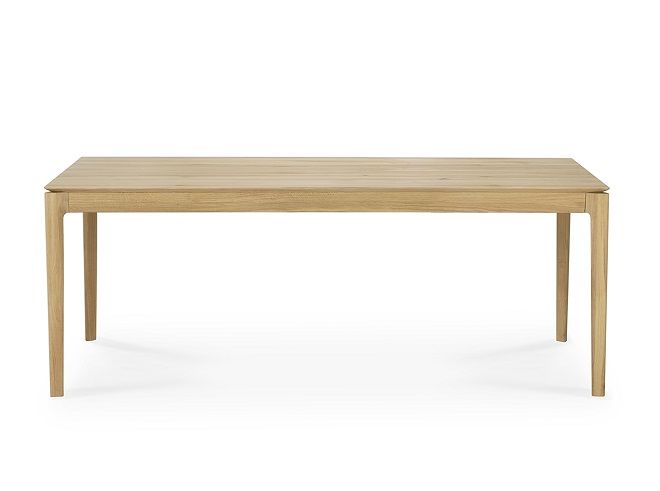 Bok Esstisch aus Eiche von Ethnicraft, rechteckig und ausziehbar, für Esszimmer und Küche.